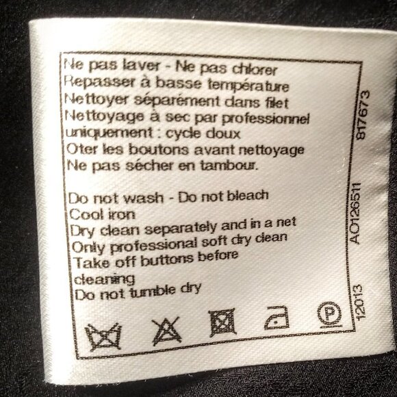 Chanel Fall 2015 Black Wool Tweed Silk Jacket - Picture 13 of 13